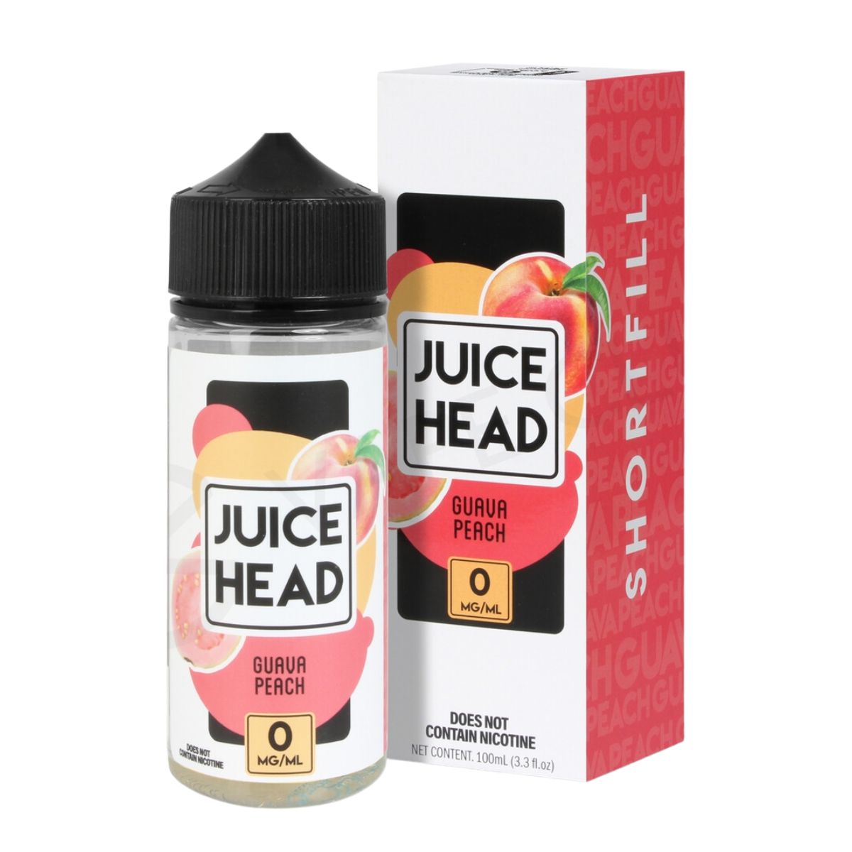 Juice Head Series E-Liquid 3mg | 100mL (Freebase) Guava Peach with Packaging