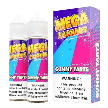 Mega E-Liquids Series x2-60mL | Gummy Tarts with packaging