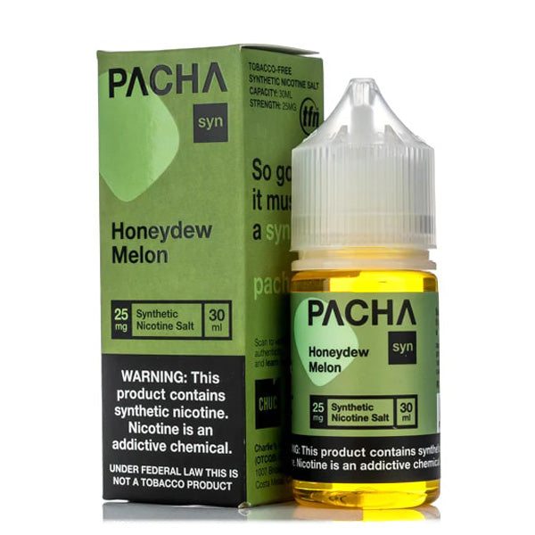 Pachamama TFN Salt Series E-Liquid 30mL (Salt Nic) | Honeydew Melon with packaging