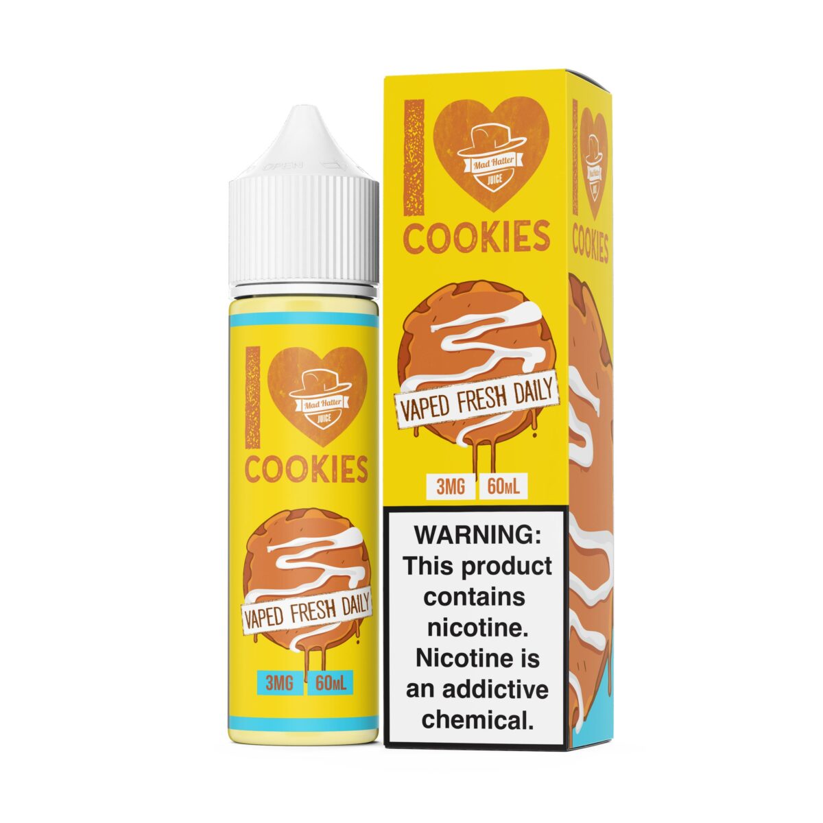 Mad Hatter I Love Series E-Liquid 3mg | 60mL (Freebase) I Love Cookies with Packaging