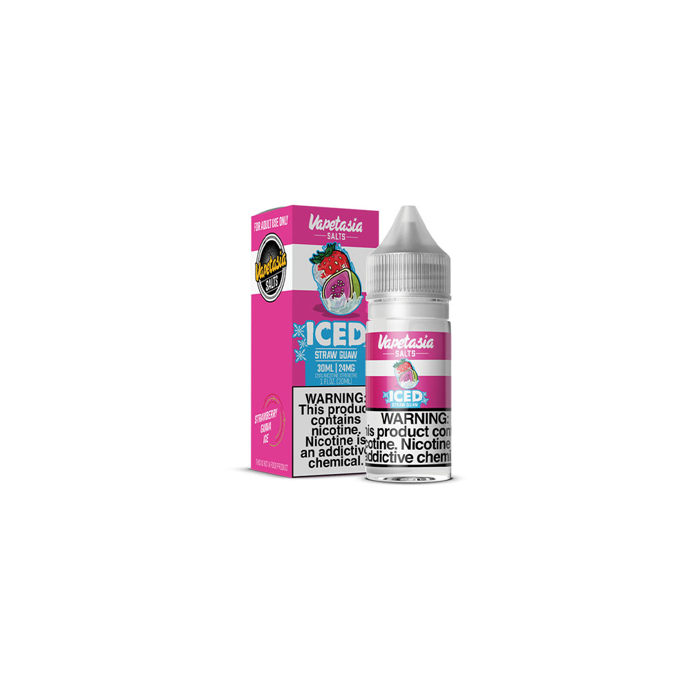 Vapetasia Salt Series E-Liquid 30mL | Iced Straw Guaw with Packaging