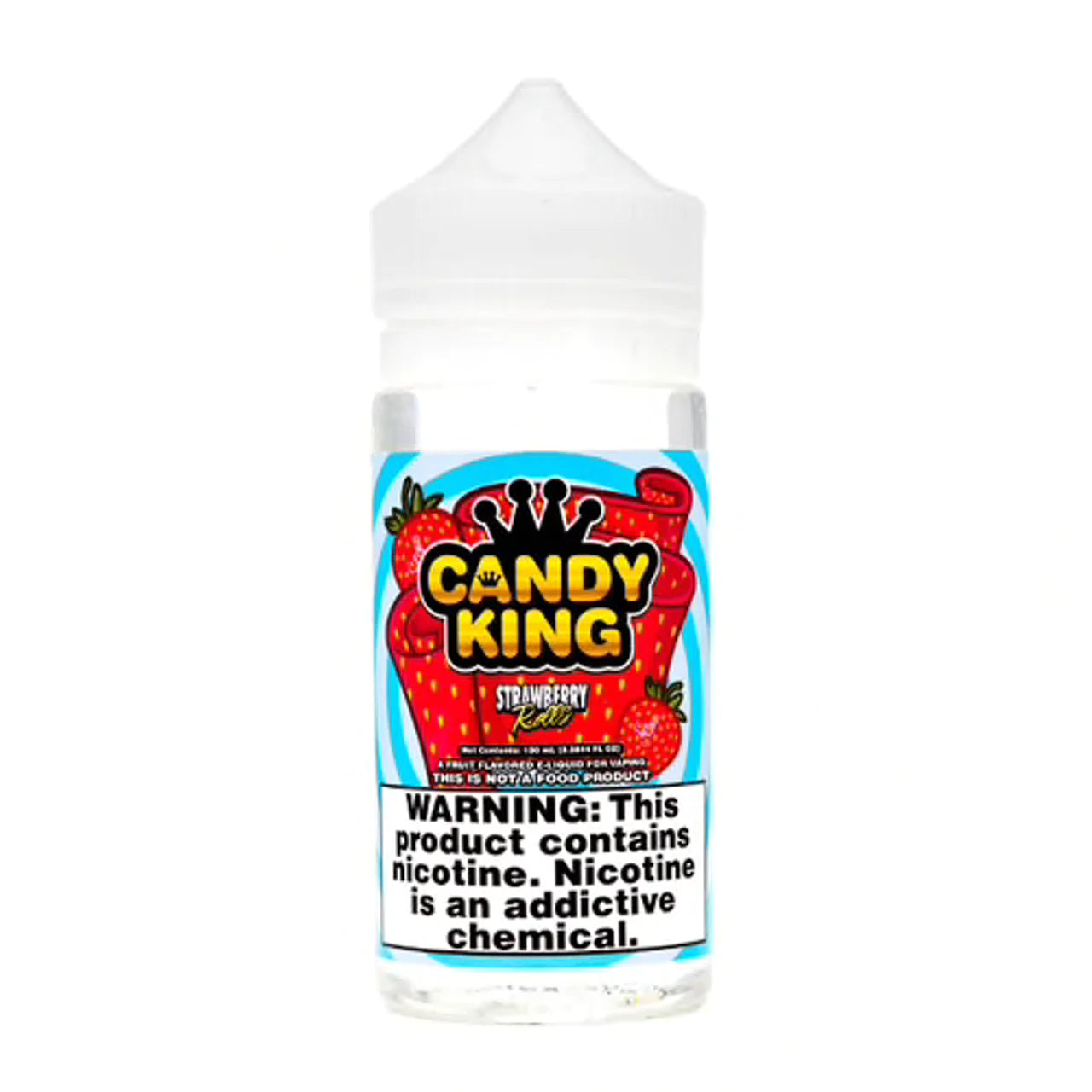 Candy King Series E-Liquid 100mL (Freebase) Strawberry Rolls