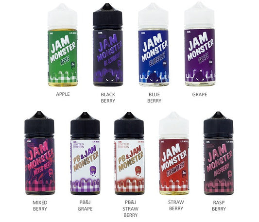 Jam Monster E-Liquid 100mL Group Photo