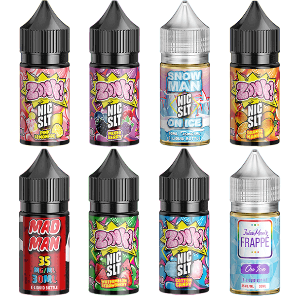 Juice Man Salt Series E-Liquid 30mL (Salt Nic) | Group Photo