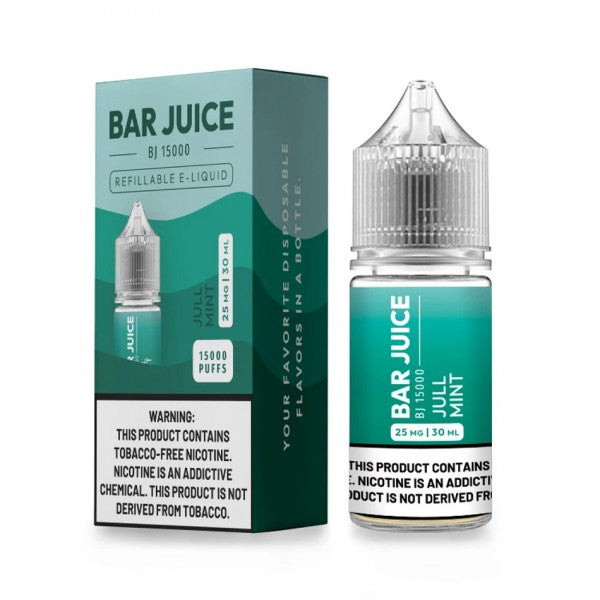 Bar Juice BJ15000 Salt Series E-Liquid 30mL (Salt Nic) | 25mg Jull Mint with Packaging