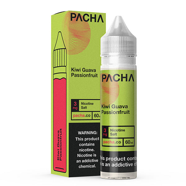 Pachamama TFN Series E-Liquid 60mL (Freebase) | Kiwi Guava Passionfruit with packaging