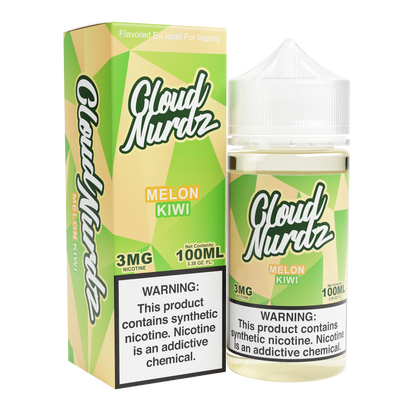 Cloud Nurdz Series E-Liquid 100mL Kiwi Melon with packaging