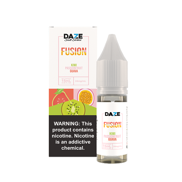 7Daze Fusion Salt Series E-Liquid 15mL (Salt Nic)  24mg Kiwi Passion Fruit Guava