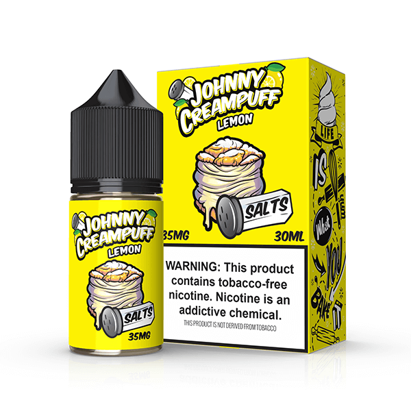 Tinted Brew Johnny Creampuff TFN Salt Series E-Liquid 30mL | Lemon with packaging
