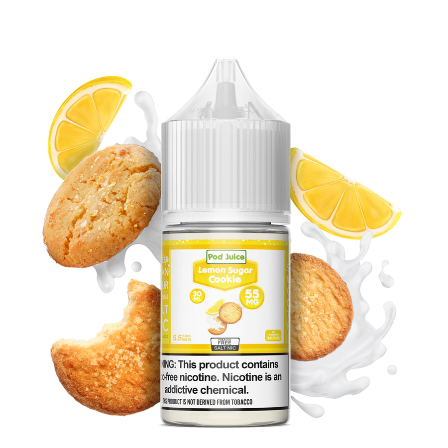Pod Juice Salt Series E-Liquid 30mL Lemon Sugar Cookie bottle