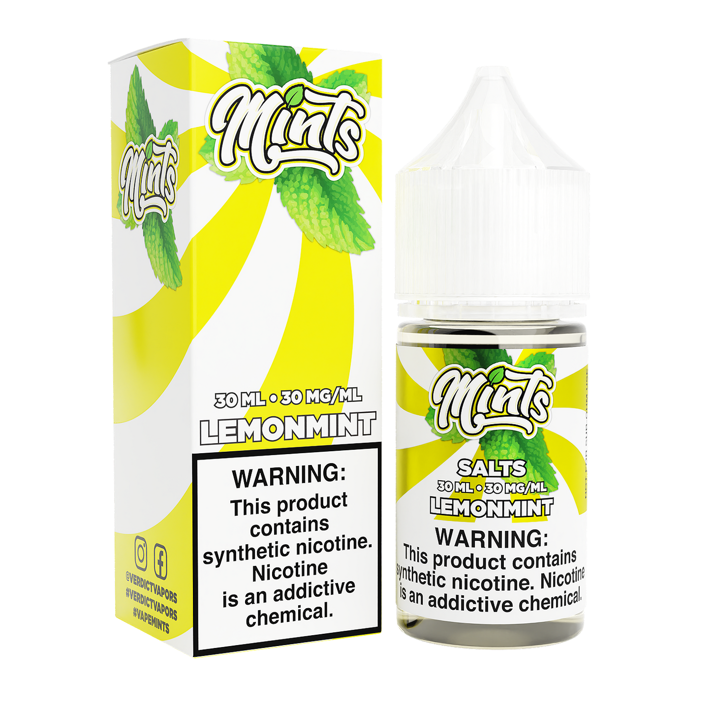 Mints Salt Series E-Liquid 30mL | Lemonmint with packaging