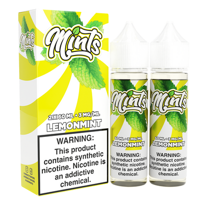 Mints Series E-Liquid x2-60mL | Lemonmint with packaging