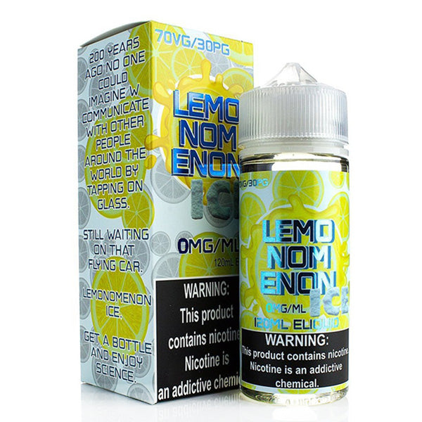 Nomenon and Freenoms Series E-Liquid 120mL (Freebase) | Lemonomenon Ice with packaging