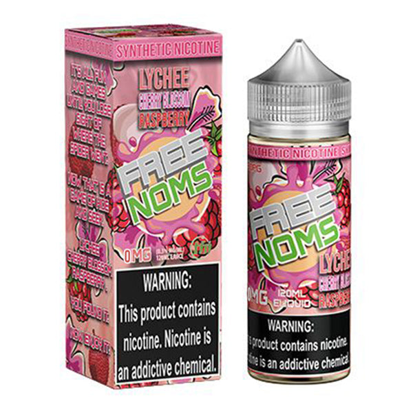 Nomenon and Freenoms Series E-Liquid 120mL (Freebase) | Lychee Cherry Blossom Raspberry TF Nic with packaging