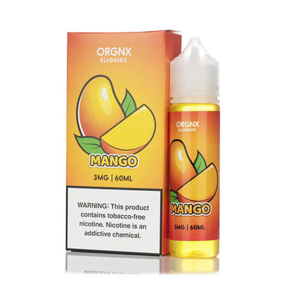 ORGNX Series E-Liquid 60mL (Freebase) | Mango with packaging