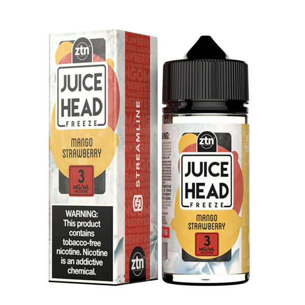 Juice Head Series E-Liquid 3mg | 100mL (Freebase) Mango Strawberry Freeze with Packaging