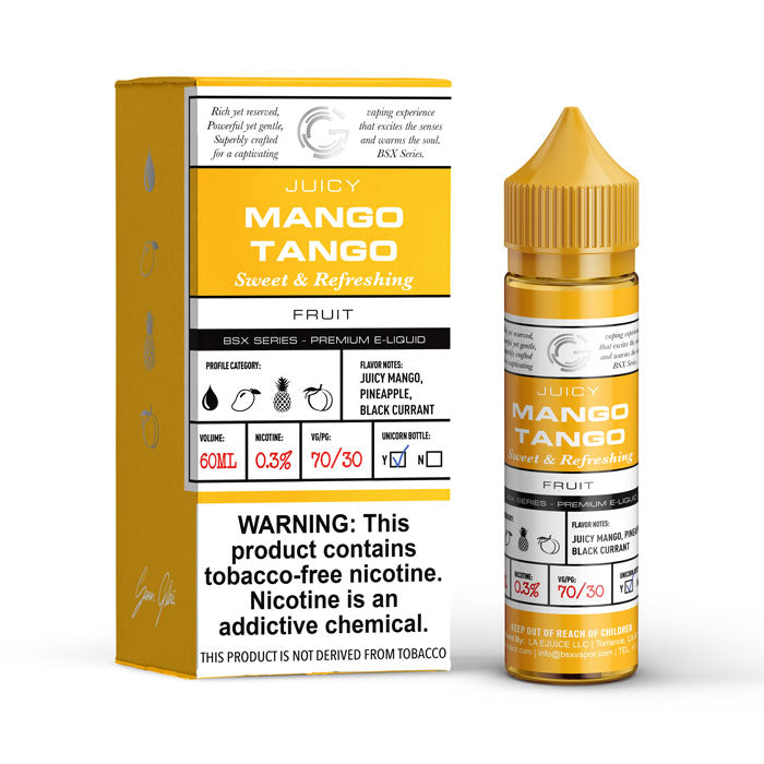 GLAS BSX TFN Series E-Liquid 0mg | 60mL (Freebase) Mango Tango with Packaging
