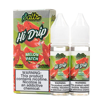 Hi-Drip Salt Series E-Liquid x2-15mL (Salt Nic) | Melon Patch with packaging