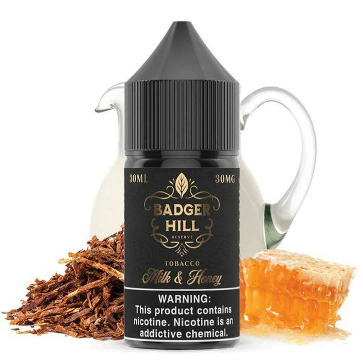 Badger Hill Reserve Salt Series E-Liquid 30mL | Milk and Honey Bottle