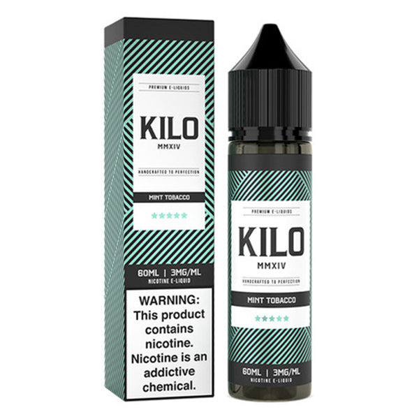 Kilo Series E-Liquid 60mL Mint Tobacco with packaging