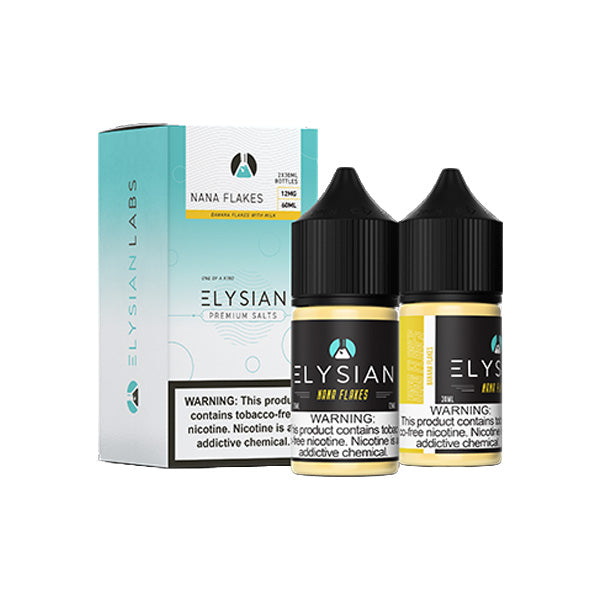 Elysian Salt Series E-Liquid x2-30mL (Salt Nic) | Nana Flakes with packaging
