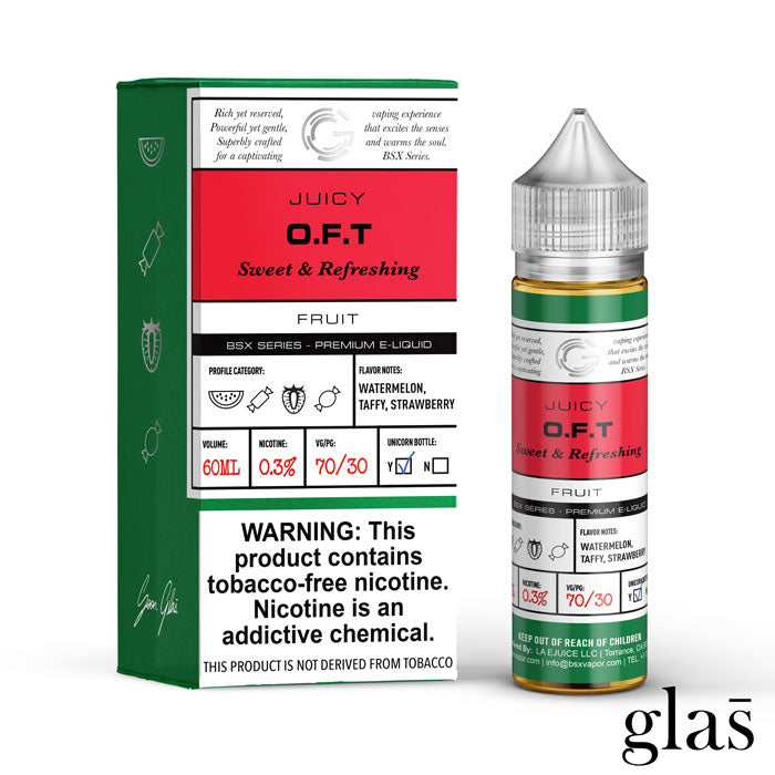 GLAS BSX TFN Series E-Liquid 0mg | 60mL (Freebase) OFT with Packaging