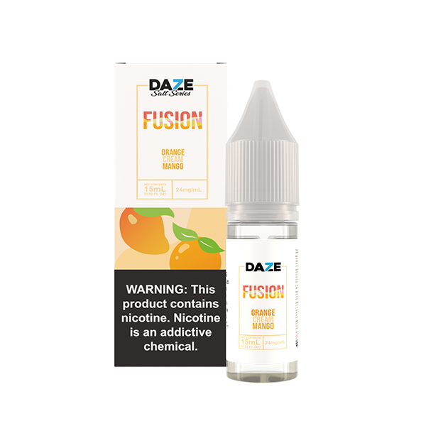 7Daze Fusion Salt Series E-Liquid 15mL (Salt Nic) | 24mg Orange Cream Mango