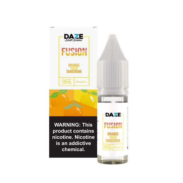 7Daze Fusion Salt Series E-Liquid 15mL (Salt Nic) | 24mg Orange Yuzu Tangerine