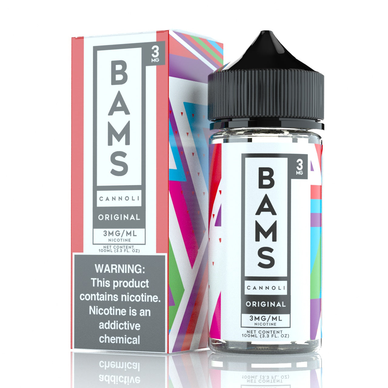 Bam Bam’s Cannoli E-Liquid 100mL (Freebase) | Original Cannoli with packaging