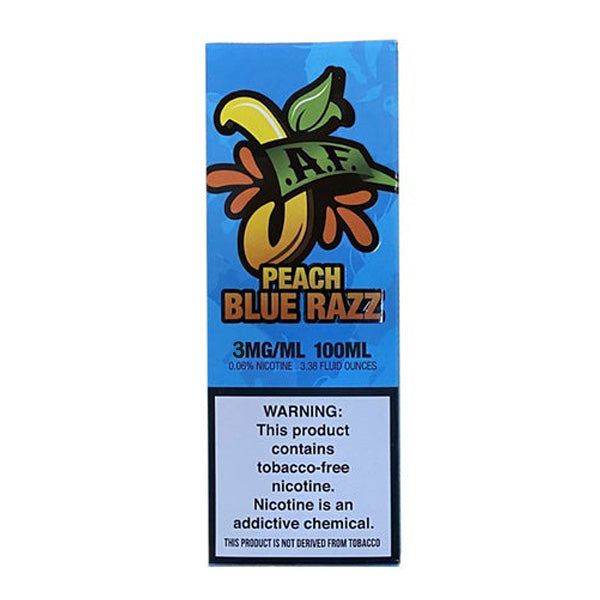 Juicy AF TFN Series E-Liquid 100mL (Freebase) | Peach Blue Razz with Packaging