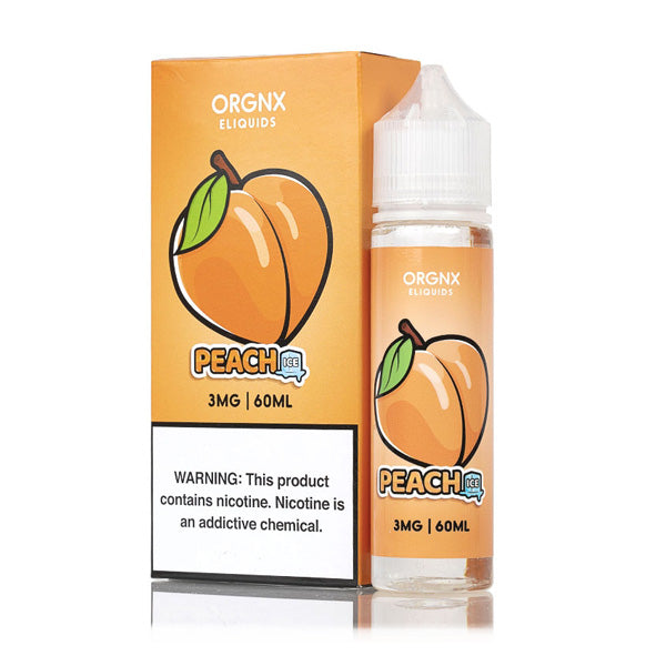 ORGNX Series E-Liquid 60mL (Freebase) | Peach Ice with packaging