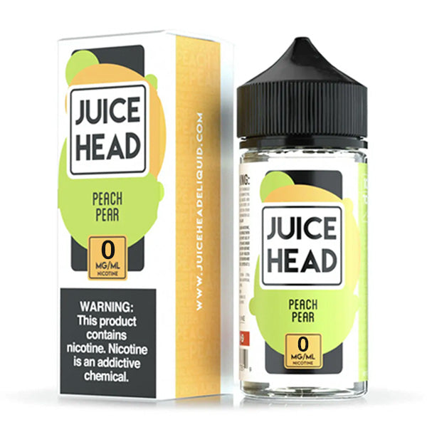 Juice Head Series E-Liquid 3mg | 100mL (Freebase) Peach Pear with Packaging