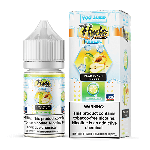 Pod Juice Hyde Salt Series E-Liquid 30mL (Salt Nic) | Pear Peach Freeze with packaging