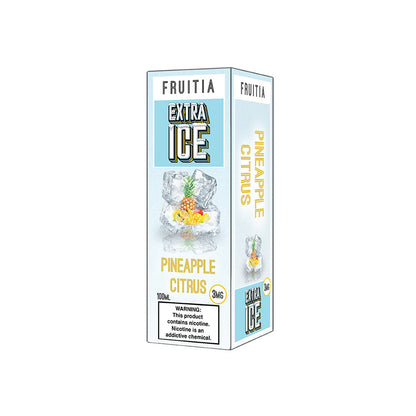 Fruitia Extra Ice Series E-Liquid 100mL (Freebase) | Pineapple Citrus with packaging