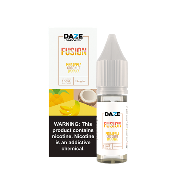 7Daze Fusion Salt Series E-Liquid 15mL (Salt Nic) | 24mg Pineapple Coconut Banana