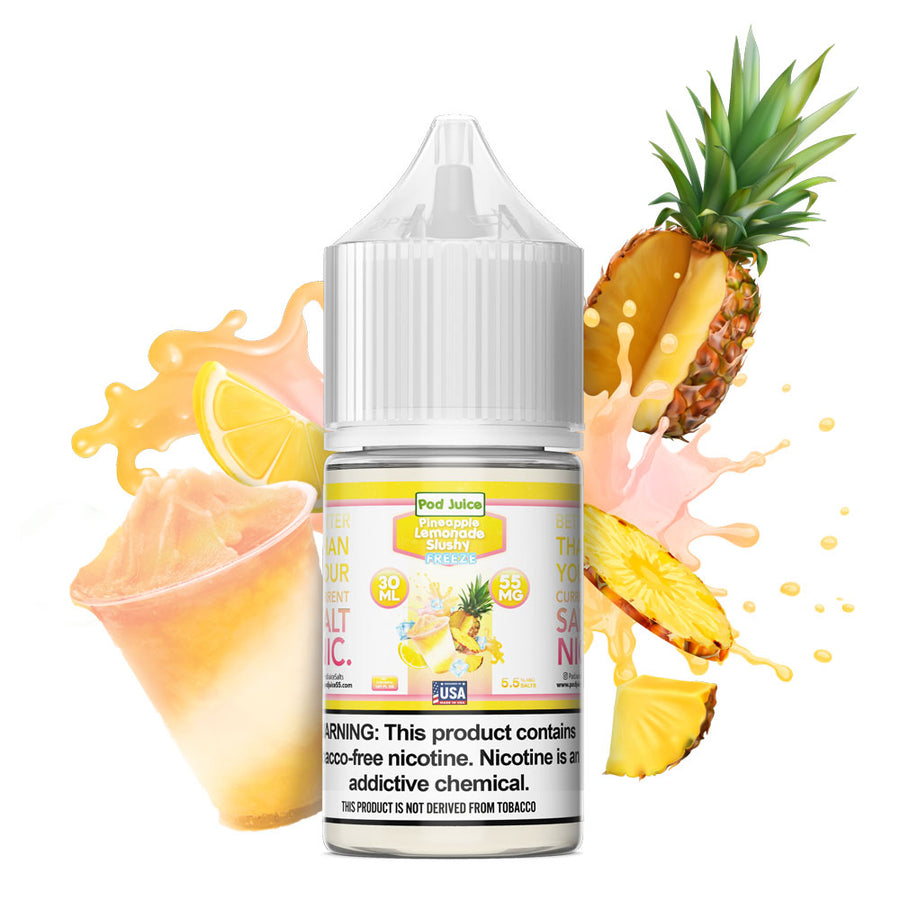 Pod Juice Salt Series E-Liquid 30mL Pineapple Lemonade Slushy Freeze bottle