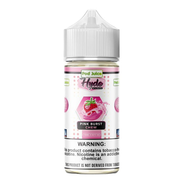 Pod Juice TFN Hyde Series E-Liquid  100mL (Freebase) Pink Burst Chew