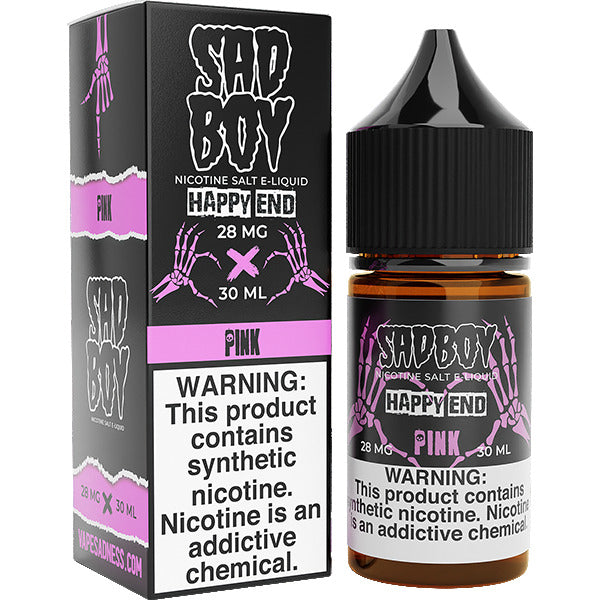 Sadboy Salt Series E-Liquid 30mL (Salt Nic) | Happy End Pink with packaging