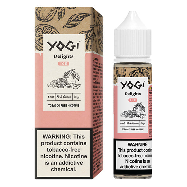 Yogi Delights TFN Series E-Liquid 60mL | Pink Guava ice with packaging
