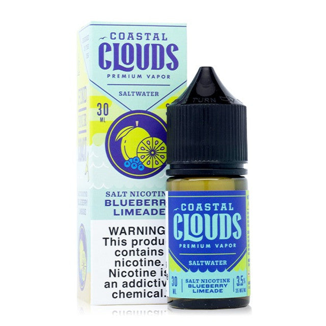Coastal Clouds Salt Series E-Liquid 30mL (Salt Nic) | Blueberry Limeade with packaging