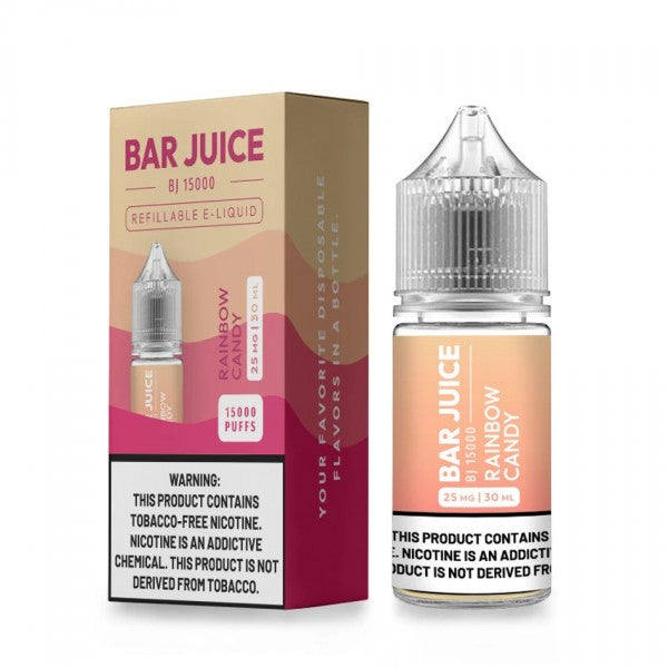 Bar Juice BJ15000 Salt Series E-Liquid 30mL (Salt Nic) | 25mg Rainbow Candy with packaging