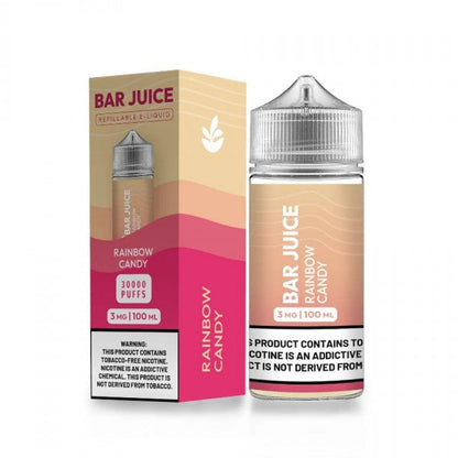 Bar Juice BJ30000 E-Liquid 100mL (Freebase)  Rainbow Candy with packaging