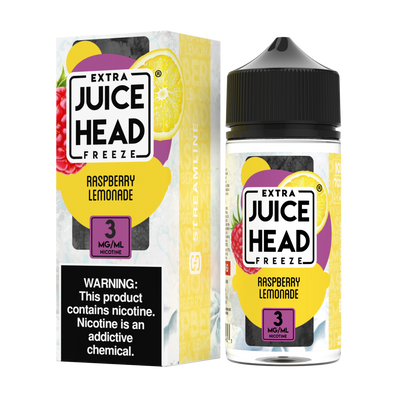 Juice Head Series E-Liquid 3mg | 100mL (Freebase) Raspberry Lemonade Freeze with Packaging
