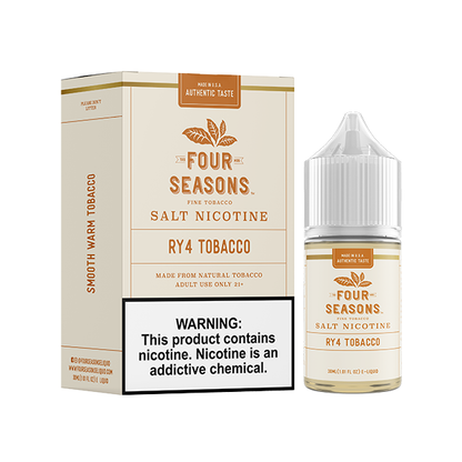 Four Seasons Salt Series E-Liquid 30mL (Salt Nic) | RY4 Tobacco with Packaging