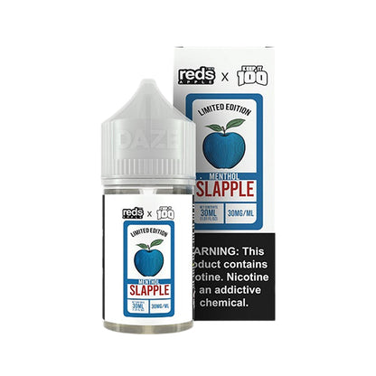 7Daze Keep It 100 Salt Series E-Liquid 30mL | (Salt Nic)(Reds Apple & Blue Slushie) Slapple Menthol
