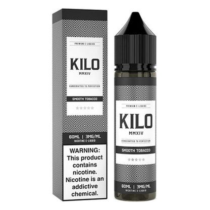 Kilo Series E-Liquid 60mL Smooth Tobacco with packaging