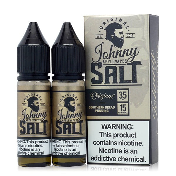 Johnny AppleVapes Salt Series E-Liquid x2-15mL Souther Bread Pudding with packaging