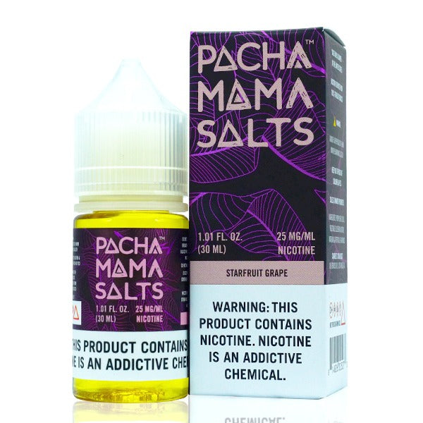 Pachamama TFN Salt Series E-Liquid 30mL (Salt Nic) | Starfruit Grape with packaging