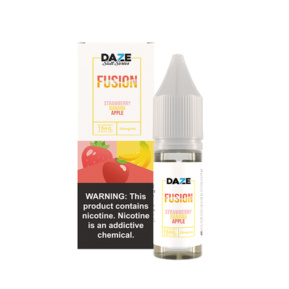 7Daze Fusion Salt Series E-Liquid 15mL (Salt Nic) | 24mg Strawberry Banana Apple