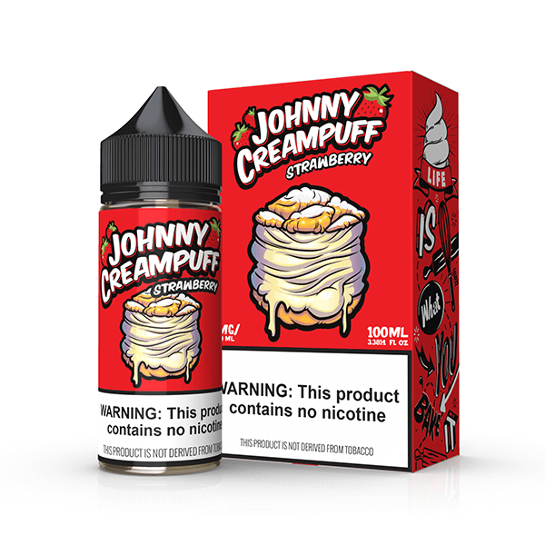 Tinted Brew Johnny Creampuff TFN Series E-Liquid 100mL | Strawberry with packaging
